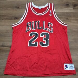 Vintage Champion 90s Chicago Bulls 23 Jordan Size 48 Jersey